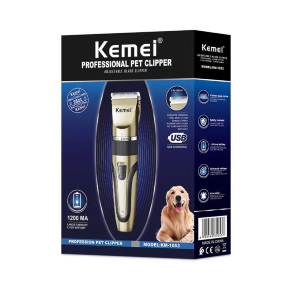 Maquininha Tosa Kemei Km 1053 Pet Animais Cães Gatos Prof