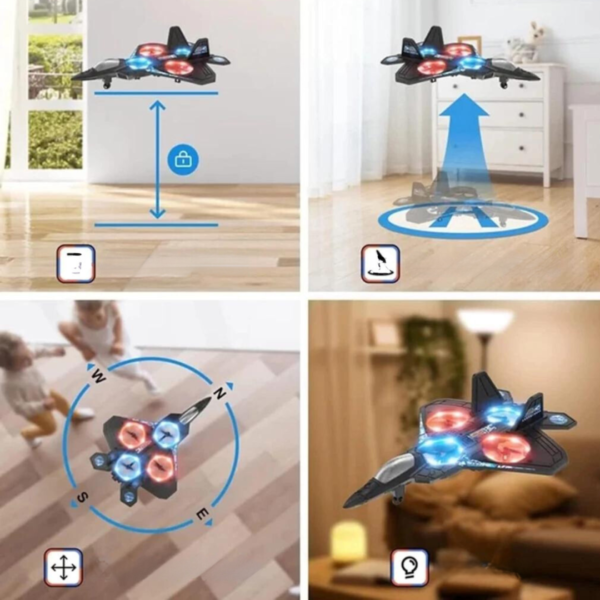 Avião De Controle Remoto Para Criança Aero Jato Caça Drone - Image 4