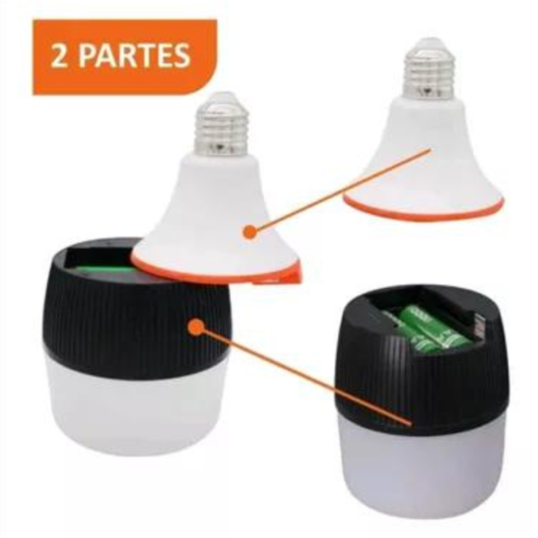 Lâmpada De Emergência Led Bivolt 6h Ligada Sem Energia Cor Branco 110v/220v - Image 2