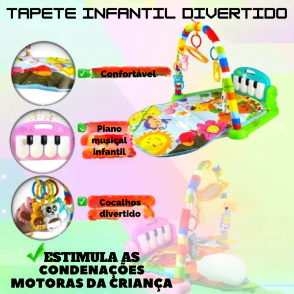 Tapete Atividade Interativo Piano Música Presente Bebe - Image 3